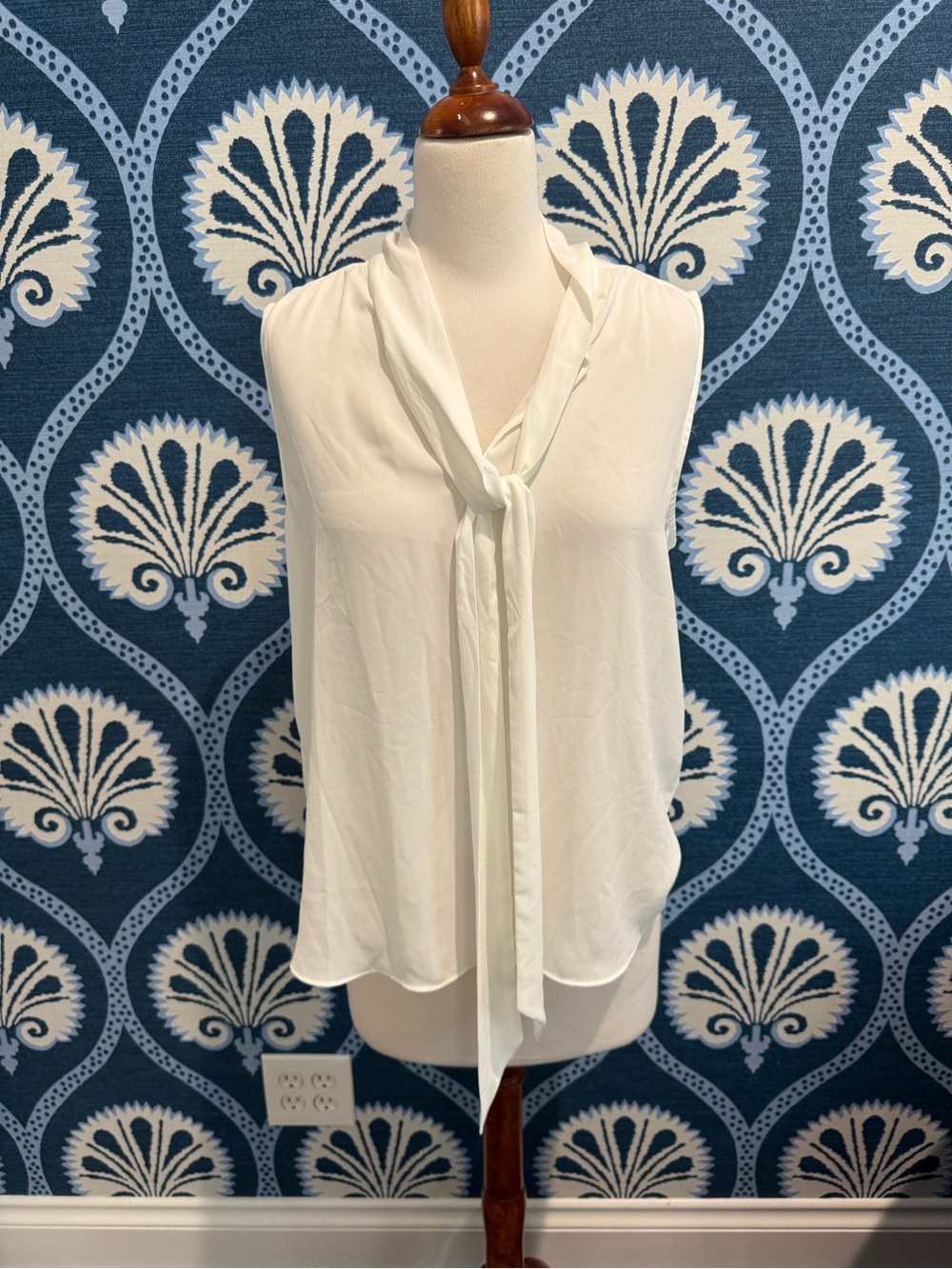 J. Crew Ivory Tie-Front Sleeveless Camisole